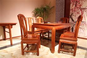 大果紫檀-金如意長方餐臺